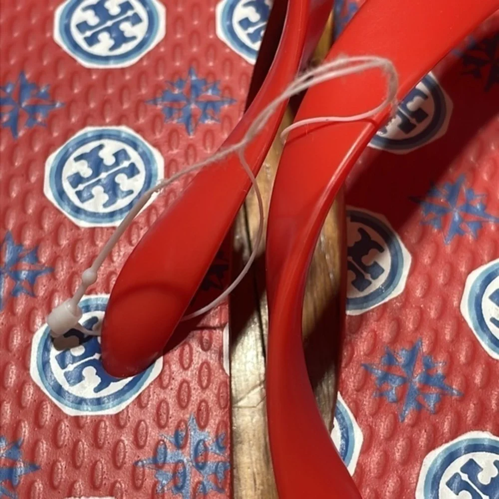 NWOT Tory Burch Classic T Zig Zag Chevron Preppy Herringbone Thong Flip Flop …